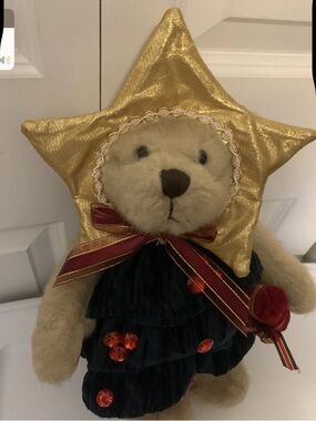 Vtg Creative Designs Ltd Christmas Bear Tree With Star 15”